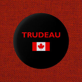 Justin Trudeau Kanada Kanadische Flagge Dunkel Button