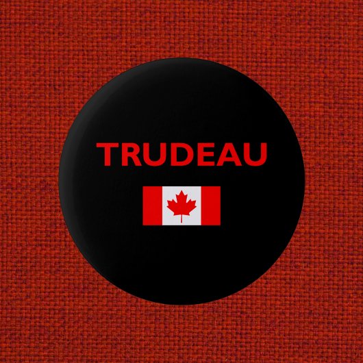 Justin Trudeau Kanada Kanadische Flagge Dunkel Button