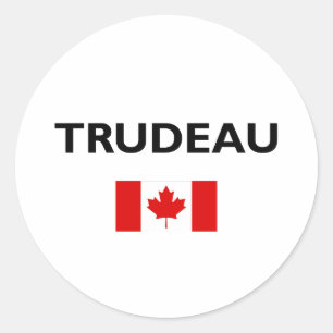 Justin Trudeau Kanada Kanadische Flagge Licht Farb Runder Aufkleber