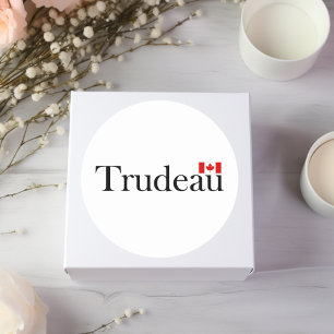 Justin Trudeau Offiziell Canadian Flag Light Color Runder Aufkleber
