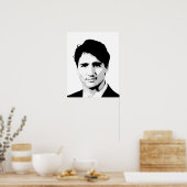 Justin Trudeau Portrait Poster (Küche)