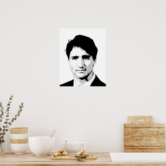 Justin Trudeau Portrait Poster (Küche)