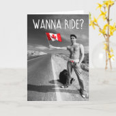 JUSTIN TRUDEAU: Wanna Ride Karte (Gelbe Blume)