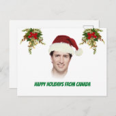 Justin Trudeau Weihnachten seltsam Postkarte (Vorne/Hinten)