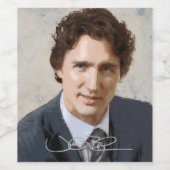 Justin Trudeau Weinetikett (Einzelnes Label)