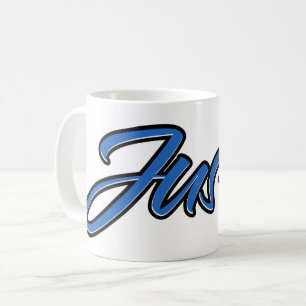 Justin Vorname Name blue Tasse Kaffeetasse