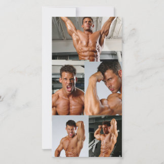 Justin Woltering Bodybuilder Fan Foto Card