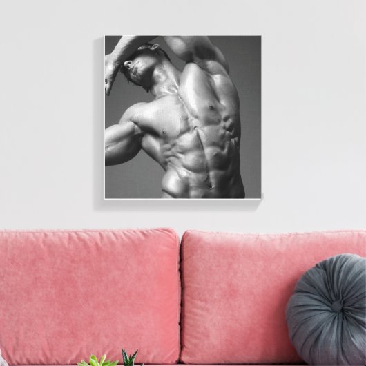 Justin Woltering Bodybuilder Picture Wrap Leinwanddruck (Insitu (Wohnzimmer))