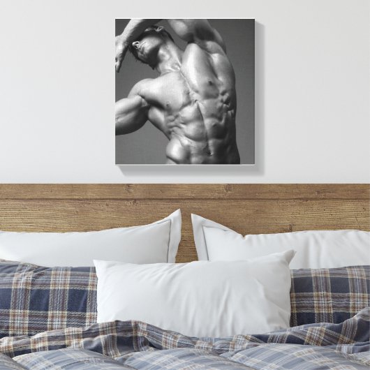 Justin Woltering Bodybuilder Picture Wrap Leinwanddruck (Insitu (Schlafzimmer))
