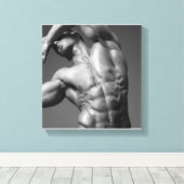 Justin Woltering Bodybuilder Picture Wrap Leinwanddruck (Insitu (Holzboden))