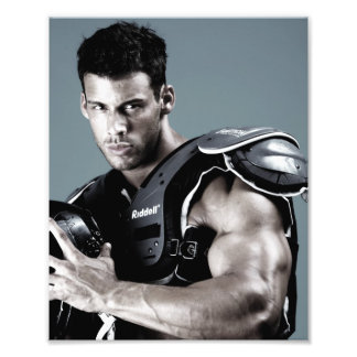 Justin Woltering Football Pose Foto - 8 x 10