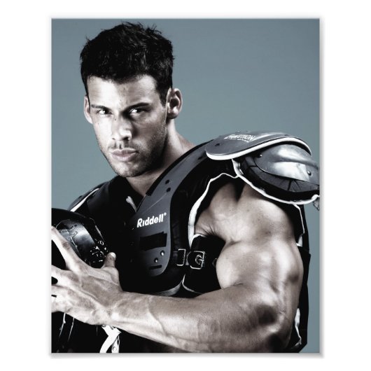 Justin Woltering Football Pose Foto - 8 x 10 (Vorne)