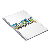 Justin Your Name graffiti Notizblock (Rechte Seite)