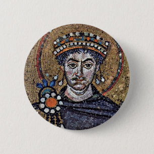 Justinian I, Chor-Mosaiken A Sans Vitale (Ravenna) Button