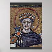 Justinian I., San Vitale (Ravenna) Choir Mosaics A Poster (Vorne)