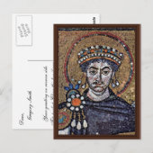 Justinian I., San Vitale (Ravenna) Choir Mosaics A Postkarte (Vorne/Hinten)
