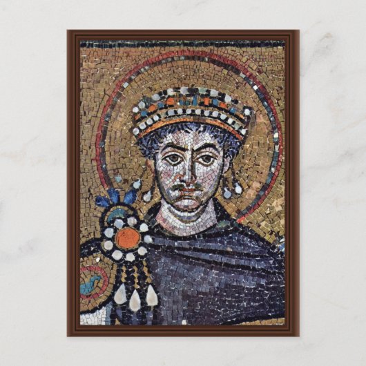 Justinian I., San Vitale (Ravenna) Choir Mosaics A Postkarte (Vorderseite)