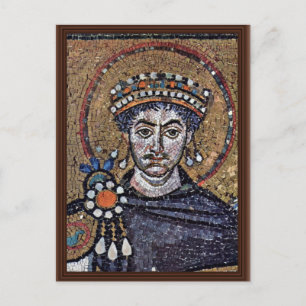 Justinian I., San Vitale (Ravenna) Chormosaike A Postkarte