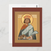 Justinischer Kaiser der Byzantium-Gebetskarte Postkarte (Vorne/Hinten)