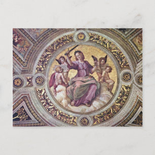 Justitia Tondo von Raffael (beste Qualität) Postkarte