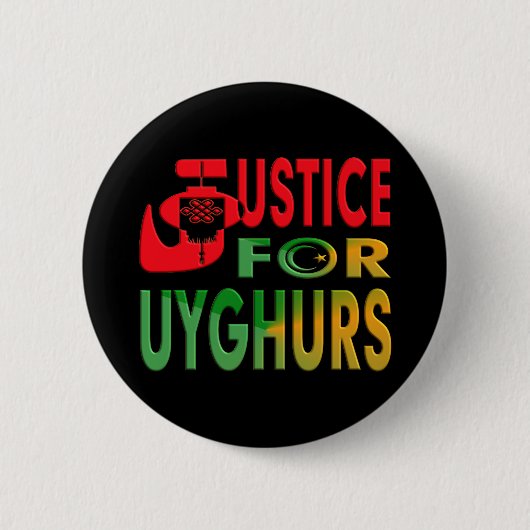 JUSTIZ FÜR UYGHURS BUTTON (Vorderseite)