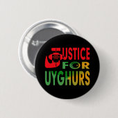 JUSTIZ FÜR UYGHURS BUTTON (Vorne & Hinten)