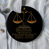 Justiz in Aktion (Personalisiertes Werbegeschenk) Button (Beispiel)