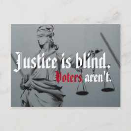 Justiz ist Blind Postkarte
