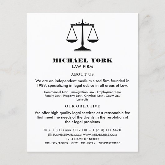 Justiz, Juristische Dienstleistungen - Werbung Flyer (Vorne)