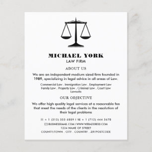 Justiz, Juristische Dienstleistungen - Werbung Flyer