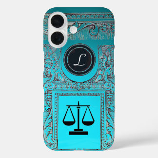 JUSTIZ JURISTISCHES BÜRO, ATTORNEY Monogram blau iPhone 16 Hülle