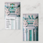 JUSTIZ JURISTISCHES BÜRO, ATTORNEY Monogram Blue W Visitenkarte (Vorne/Hinten)