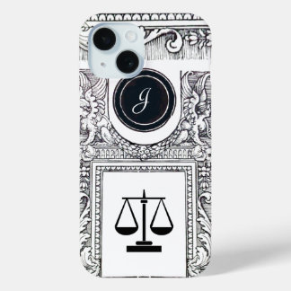 JUSTIZ JURISTISCHES BÜRO,ATTORNEY Monogram Schwarz Case-Mate iPhone Hülle