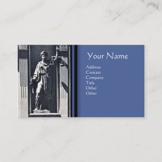 JUSTIZ, JUSTIZ, ATTORNEY Topaz Monogram Visitenkarte (Vorderseite)