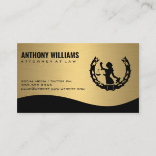 Justiz-Logo Gold Metallic Visitenkarte