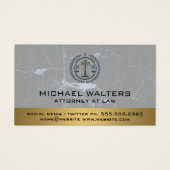 Justiz-Logo | Marmor und Gold Hintergrund (Vorderseite)