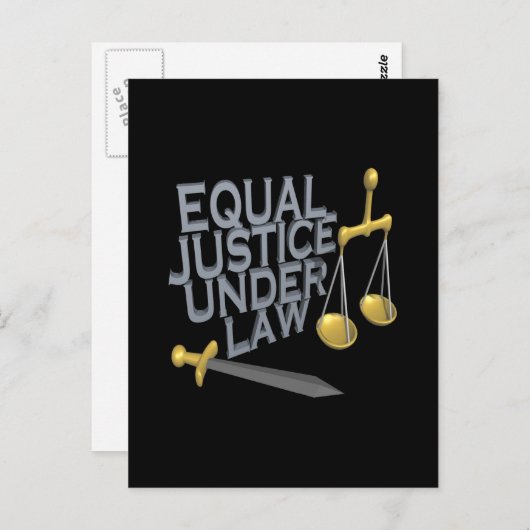 Justiz Postkarte (Vorne/Hinten)