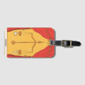 Justiz-Tarot-Karte Modernes Arkanisches Design Gepäckanhänger (Vorderseite (Horizontal))