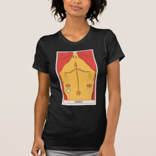 Justiz-Tarot-Karte Modernes Arkanisches Design T-Shirt