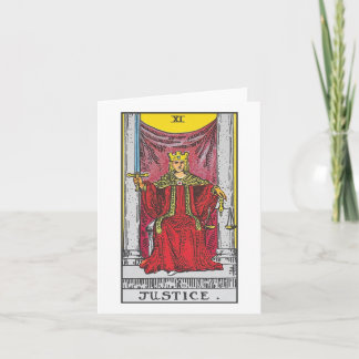 Justiz - Tarot-Karte vom Rider Waite Smith Karte