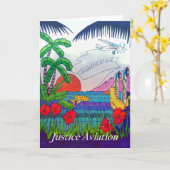 Justiz und Luftfahrt - Glückwünsche Karte (Gelbe Blume)