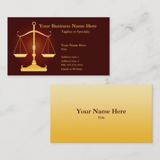 Justiz Visitenkarte (Vorne/Hinten)
