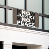 JUSTIZ WISSEN FRIEDEN BANNER (Äußeres Gebäude)