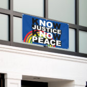 JUSTIZ WISSEN FRIEDEN BANNER (Äußeres Gebäude)