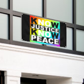 JUSTIZ WISSEN FRIEDEN BANNER (Äußeres Gebäude)