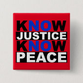 JUSTIZ WISSEN FRIEDEN BUTTON (Vorderseite)