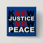 JUSTIZ WISSEN FRIEDEN BUTTON (Vorderseite)