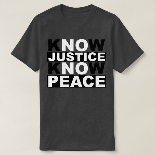 JUSTIZ WISSEN FRIEDEN T-Shirt (Design vorne)
