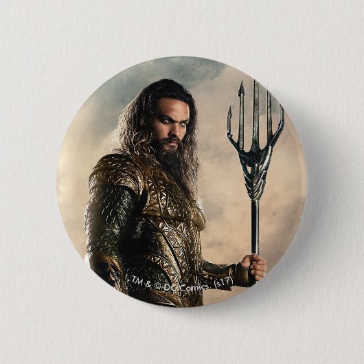 Justizbehörde| Aquaman auf dem Schlachtfeld Button (Vorderseite)