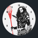 Justizbehörde| Aquaman Pose Noir Pop Art<br><div class="desc">Karo heraus,  diese schwarz-weiße Silhouette der Gerechtigkeitsliga Aquaman,  wie er mit seinem Trident steht. Diese Noir-Stil Grafik wird mit seinem trident-farbigen,  hellen Rot betont.</div>